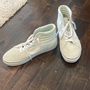 Green high top platform vans